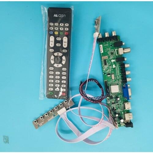 Kit For LP173WF1-TLB3/LP173WF1-TLA1 remote DVB-T2 LVDS USB AV 1920X1080 WLED VGA LED HDMI digital Signal controller board 40pin