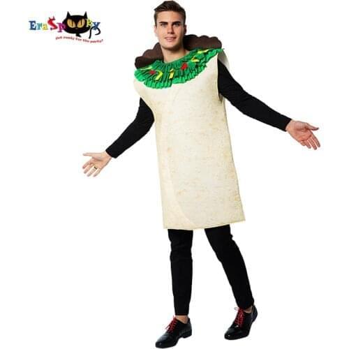 Eraspooky Halloween Costume For Adult Unisex Classic Mexico Taco Cosplay Mexican Carnival Party Funny Food Christmas Outfits