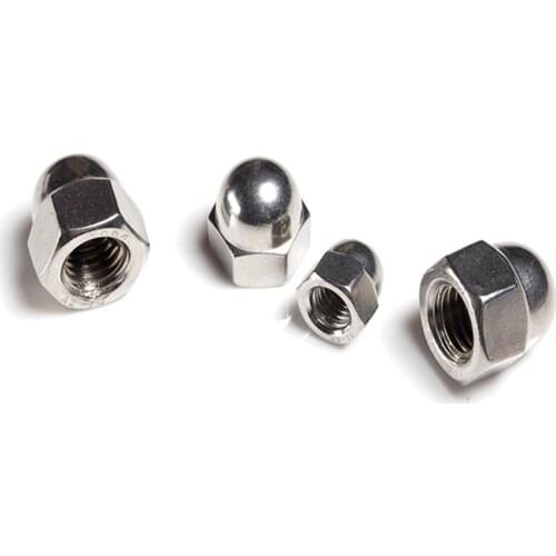 M3/M4/M5/M6/M8/M10/M12 DIN1587 304 Stainless Steel Acorn Nuts Hex Head Cap Sliver Round Bolted Cover Dome Nut