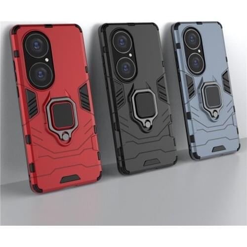Holder Magnetic Case For Huawei P50 Pro Cover Shockproof PC Holder Ring Stand Cover For For Huawei P50 Fundas For Huawei P50 Pro