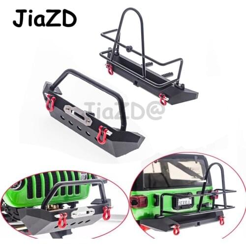 RC Car Metal Front Rear Bumpers For 1/10 RC Crawler TRX4 Defender Bronco Axial Scx10 90047 90046 D90 D110 RC Car Accessories Y02