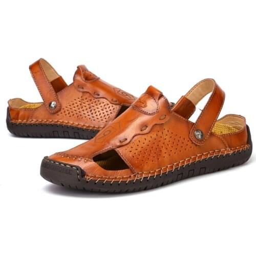 Genuine beach sandals casual luxury sandalia for sandales sandalhas shoes sandal mens para mens breathable unisex plage sandles
