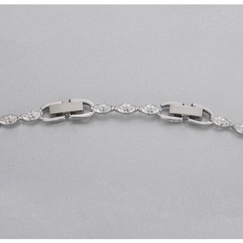 Brand 1:1 Elegant Temperament Diamond Winter Leaf Blue Crystal Convertible Water Drop Clavicle Necklace Pendant Silver Jewelry