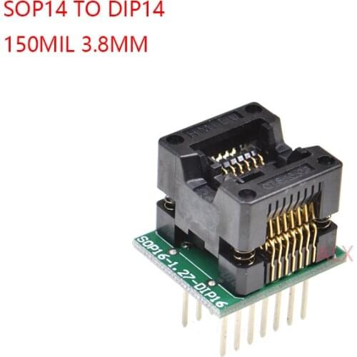 SOIC14 SOIC 14 SOP14 TO DIP14 programmer adapter socket Body Width 3.8MM 150MIL IC SOCKET CONVERTER test chip