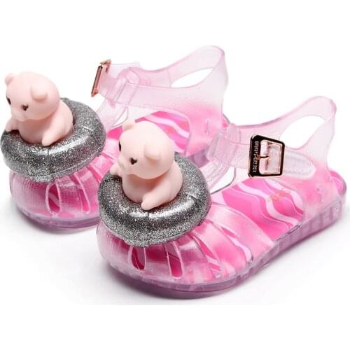 Kids Sandals Non-Slippery Cartoon Lovely Toddler Baby Mini Shoes High Quality New Summer Boys Beach Sandals Girls Jelly Shoes