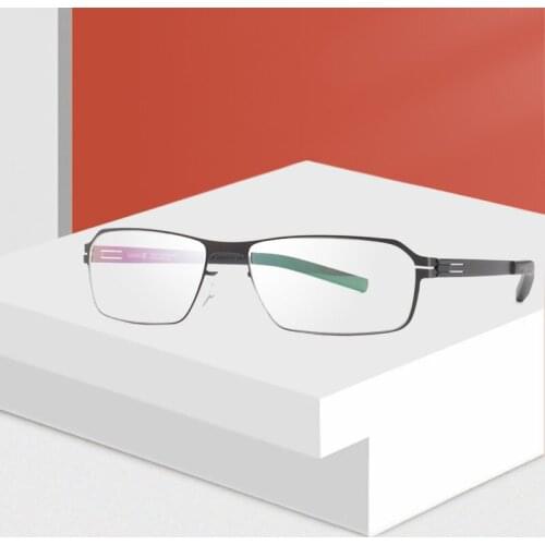 Spectacles Unique No screw Design Brand Rectangular Frame for Optical Eyeglasses Spectacles Prescription Eyewear grim