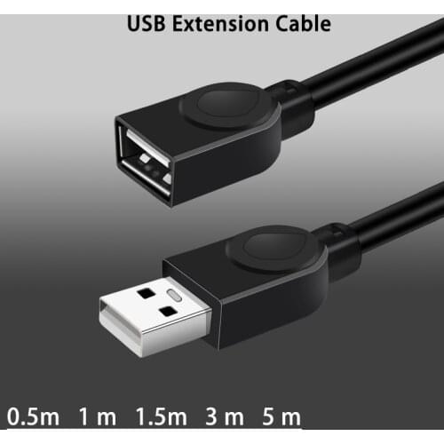 USB Extension Cable USB 2.0 Cable Extende Data Cord For PC Smart TV Projector Mouse Keyboard Fast Speed USB Cable Extension