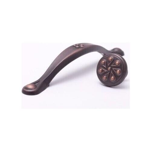 Vintage furniture hardware handle 96MM red bronze drawer dresser pull antique copper cupboard kitchen cabinet door handle ORB