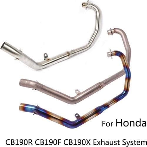 51 mm Exhaust System for Honda CB190R CB190F CB190X Motorcycle Header Mid Link Pipe Slip On Stainless Steel Titanium Alloy