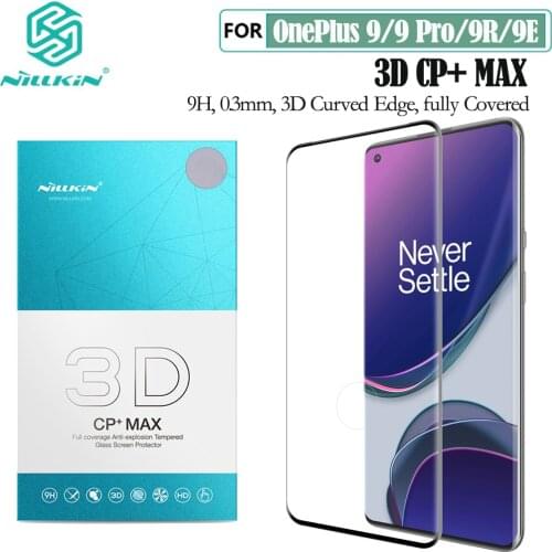 For OnePlus 9 Pro 9R Tempered Glass For OnePlus9 Full Coverage Screen Protector Nillkin 3D CP+Max Glass Film For One Plus 9 Pro