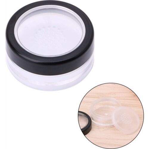 1PC/5Pcs/10Pcs 10g Plastic Loose Powder Jar Powder Puff Boxes Empty Cosmetic Container Travel Hot Selling 3T01444