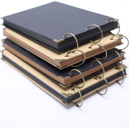 10 Inch Retro Kraft Paper DIY Craft Paper Album Hoop Hand-adhesive Album Leather Card Loose-leaf Album