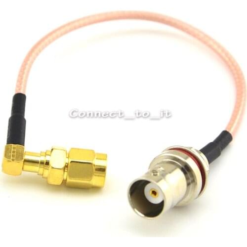 10 Pieces SMA-MCX Adaptor SMA Male to MCX Female Connector &Extension Cord MCX Male to BNC Female Bulkhead O-ring RG316 Cable