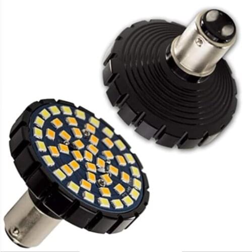 2PCS 1157 LED BAY15D 2835 48smd Lamp Bulb Canbus Error Free Motorcycle Led Turn Signals Kit for Harley motor