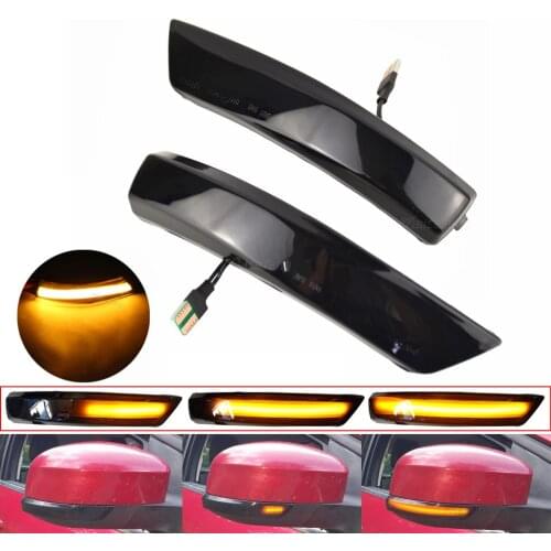 2 pieces For Ford Focus 2012-2018 Dynamic Rearview Mirror Turn Signal Light LED Side Wing Indicator Blinker Repeater Light 12V