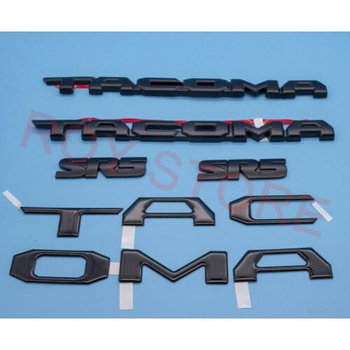 2016-2020 for TACOMA SR5 BLACKOUT EMBLEM OVERLAY KIT TAILGATE LETTERS OEM