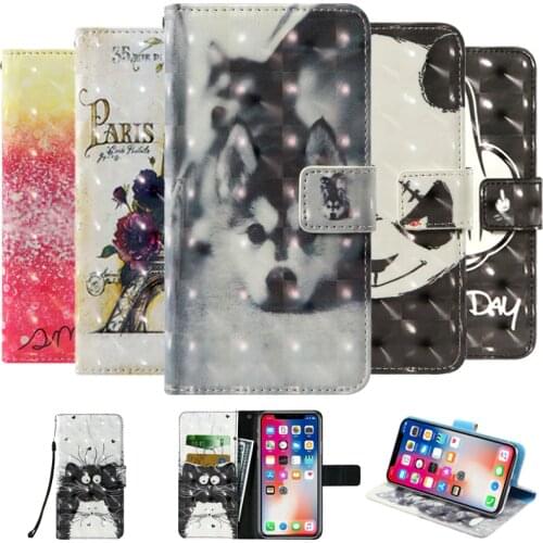 3D flip wallet Leather case For TCL 10 A2X SE Plus Tecno POP 4 Ulefone Note 8 UMIDIGI A7S A9 Pro Vivo S1 S7 Prime Phone Case