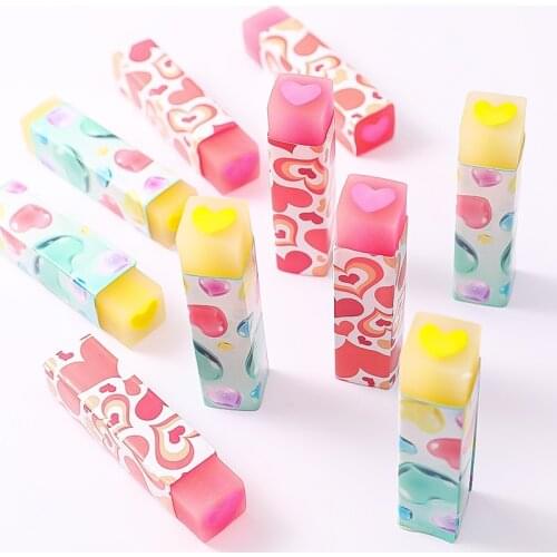 5pcs/set Cute Kawaii Fruit Eraser for Shool Office Supplies Stationery Kids Christmas Gift
