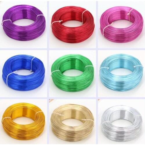 500g/roll (about 230 meters) 1mm Diameter DIY jewelry Fitting Soft colored aluminum wire