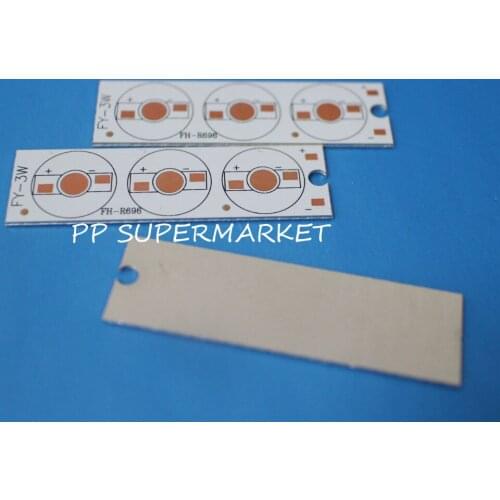 10pcs 21mm x 76mm Aluminium PCB Circuit Board for 3PCS x 1W,3W,5W LED In Series