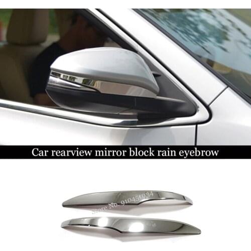 Car Rearview mirror decoration strip Cover Trim Car styling ABS Chrome For Toyota 4Runner 2014 2015 2016 2017 Accessories 2PCS