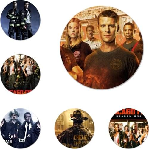 Chicago fire movie Protective Badge Brooch Pin Accessories For Clothes Backpack Decoration gift 58mm