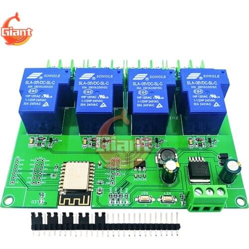 DC7-80/5V DC7-28/5V Power Supply ESP8266 WIFI 1/2/4 way 30A Relay Module ESP-12F Development Board Secondary Development