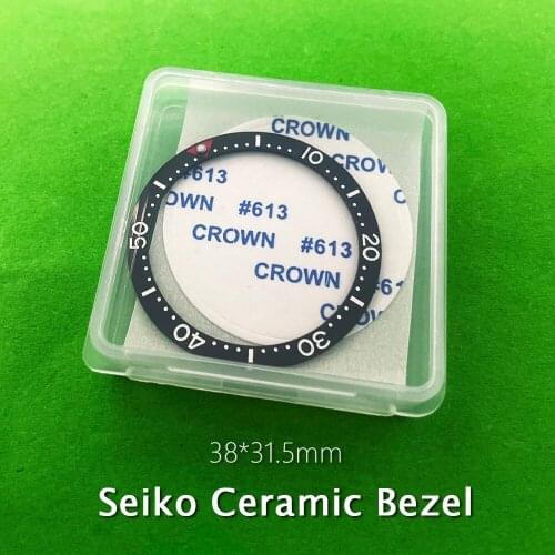 Classic Flat Ceramic Bezel Size 38*31.5mm Insert Seiko Drivers Series Case Compatible Watch SKX007 009 Sub Parts Replacements