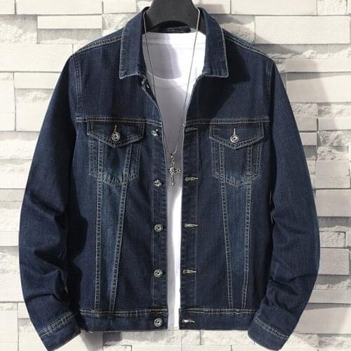 New 2021 Cotton Denim Jacket Causal Coats Homme Cowboy Jeans Jackets Streetwear Men Outwear Clothing