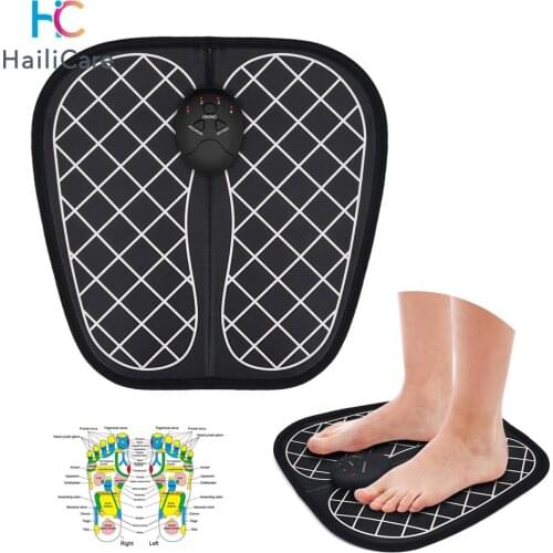 EMS Physiotherapy Foot Massage Mat Electric Vibration Acupoints Massager Relieve Foot Massage Simulator Feet Muscle Stimulator