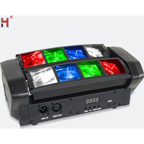 Stage Light Beam Moving Head DMX Spot Mini LED Spider Light 8X6W RGBW Beam Light Dj Equipment