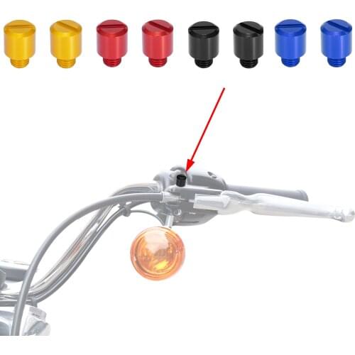 Motoforti 2pcs Universal Mirror Hole Plugs M10 x 1.25 Screw Bolts Covers Caps Clockwise Reverse Motorcycle Mirror Hole Screw