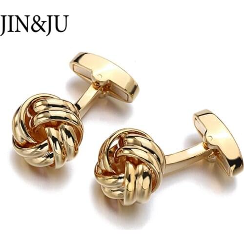 JIN&JU Classic Casual Cufflinks For Men Luxury Quality Gold Color Cuff Buttons Guests Wedding Gift Bijoux Homme бижутерия