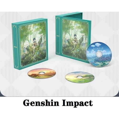 OST CD Set Game Genshin Impact Genuine Product Anime Accessories Cosplay Props Wind Pastoral Dandelion Kingdom Souvenir Gift