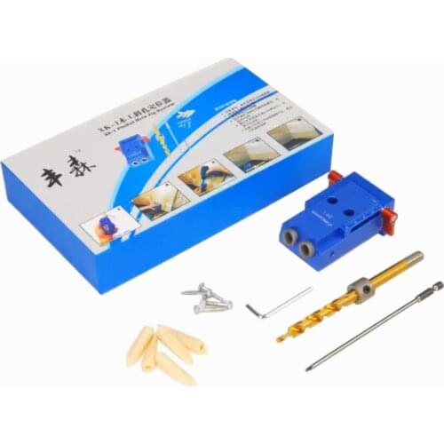 Pocket Hole Jig Kit System Woodworking Punch hole locator 9.5mm Drill Bit For Wood Working & Joinery + Drill Bit & Accessories