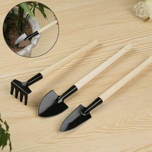3Pc Gardening Tools Sets Garden Tools Kids House Plants Shovel Rake Trowel Small