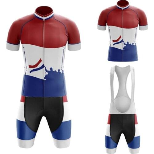Netherlands 2021New Cycling Jersey Set Men Bike Team Gel Breathable Pad Can Customize Maillot Ciclismo Hombre Bicycle Equipment
