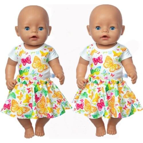 New Colorful Dress Doll Clothes Fit 17 inch 43cm Doll Clothes Born Baby Suit For Baby Birthday Festival Gift