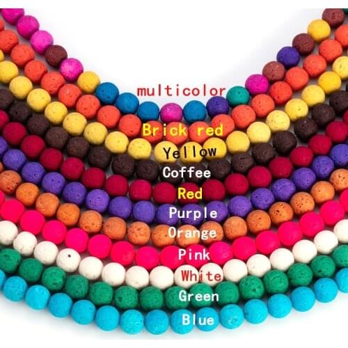 Wholesale DIY Black Volcanic Lava Beads Natural Lava Stone Beads Volcanic stone Beads for Jewelry Making 4-14mm