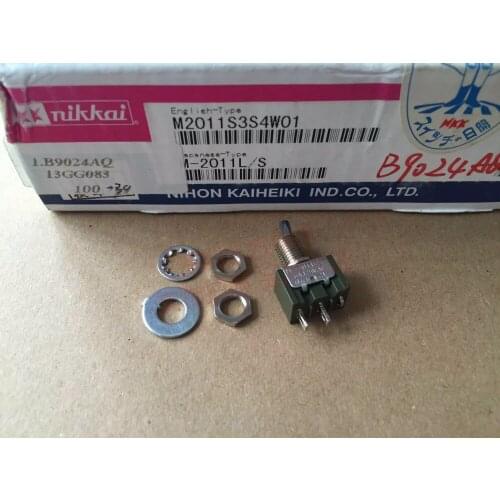 Original new 100% M-2011L/S button switch 2pin 2gear rocking head rocker switch 6A125V