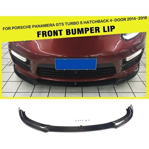 Carbon Fiber Front Bumper Lip Splitters Spoiler for Porsche Panamera Hatchback Turbo S GTS 4-Door 2014 - 2016