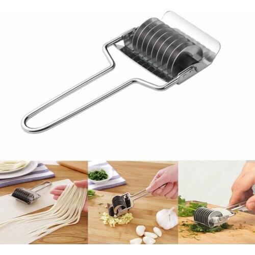 Stainless Steel Lattice Roller Docker Dough Pasta Cutter Noodle Onion Chopper Slicer Garlic Coriander Kitchen Cooking Tools