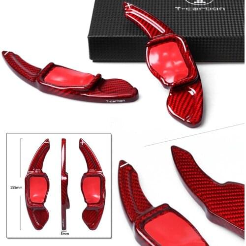 Car Steering Wheel Paddle Shift Extension For Volkswagen MK5 MK6 R20 R32 R36 CC Scirocco Real Carbon Fiber Auto Accessories