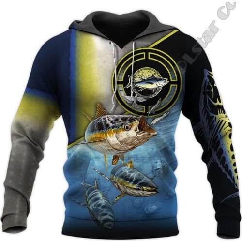 PLstar Cosmos Tuna MaHi Marlin NewFashion Fishing Fisher Animal Funny Tracksuit Pullover Harajuku 3DPrint Men/Women Hoodies T-12