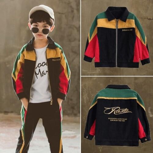 Zipper Spring Autumn Coat Outerwear Top Children Clothes Kids Costume Teenage Gift Plus Size Boy Clothing High Quality