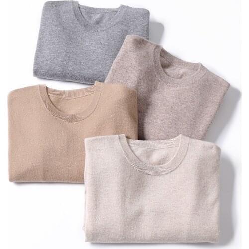 2021 Autumn New 100% Cashmere Sweater Dress Women Crew Neck Softness Pullover