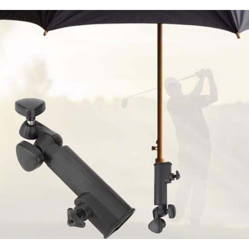 1Pc Universal Black Plastic Golf Trolley Umbrella Holder Stand Golf Club Push Pull For Buggy Cart Car Umbrella Holder Stands Kit