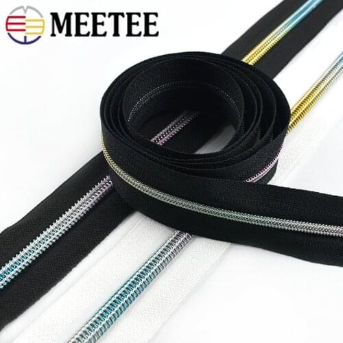 2/4m Black White Colored 5# Nylon Zippers for Sewing DIY Zip Sports Coat Clothes Plastic Zipper Garment Accessories KY253