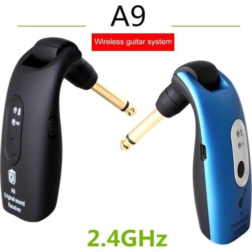 2.4G Wireless Guitar System Transmitter Receiver For Guitar Bass Built-in Rechargeable Transmitter Receiver UHF Guitar Wireless