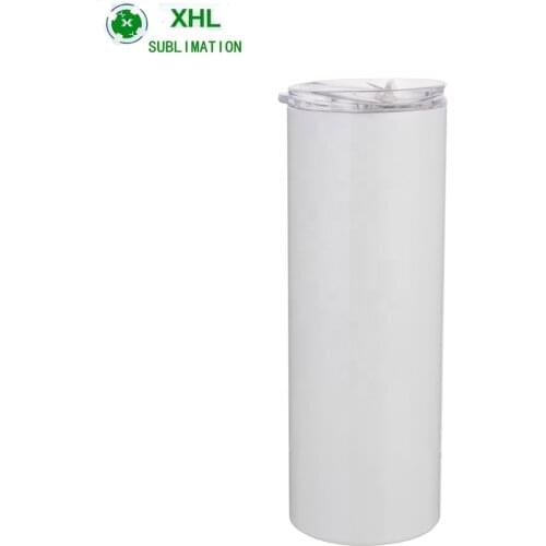 25 Pieces 20oz Sublimation Straight Skinny Tumbler Perfect for Sublimation with Plastic Lid